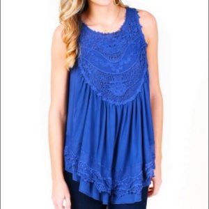 Altar’d State royal blue lace top